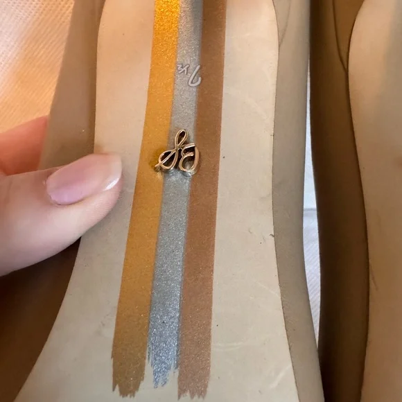 Sam Edelman Nude Leather Pump Heel 7.5 - Picture 3 of 4